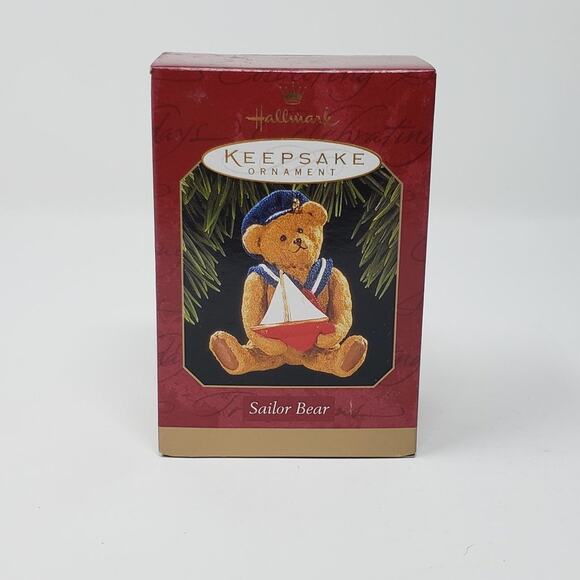 1997 Hallmark Sailor Bear Handcrafted Keepsake Holiday Christmas Ornament. - Picture 1 of 7
